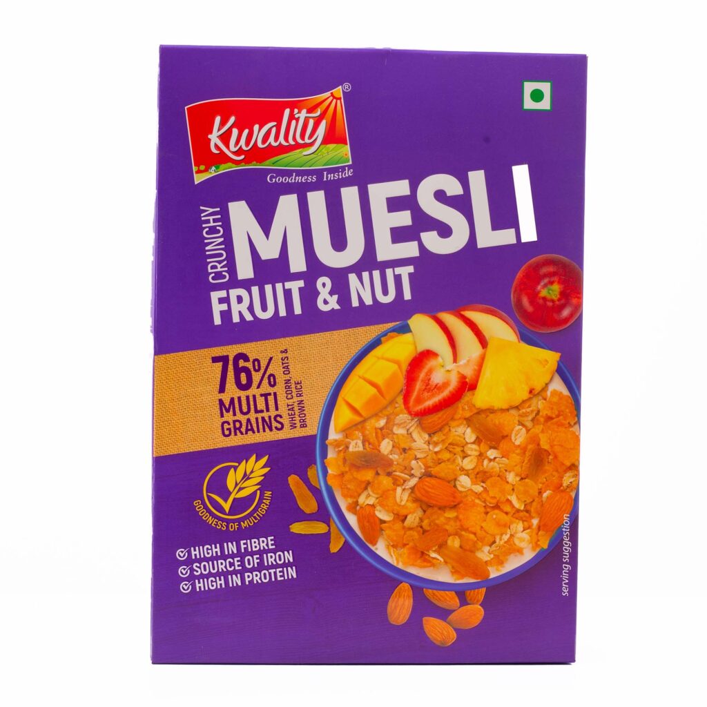 Kwality Muesli Fruit n Nut 300gx24 box. The Bounty Shop