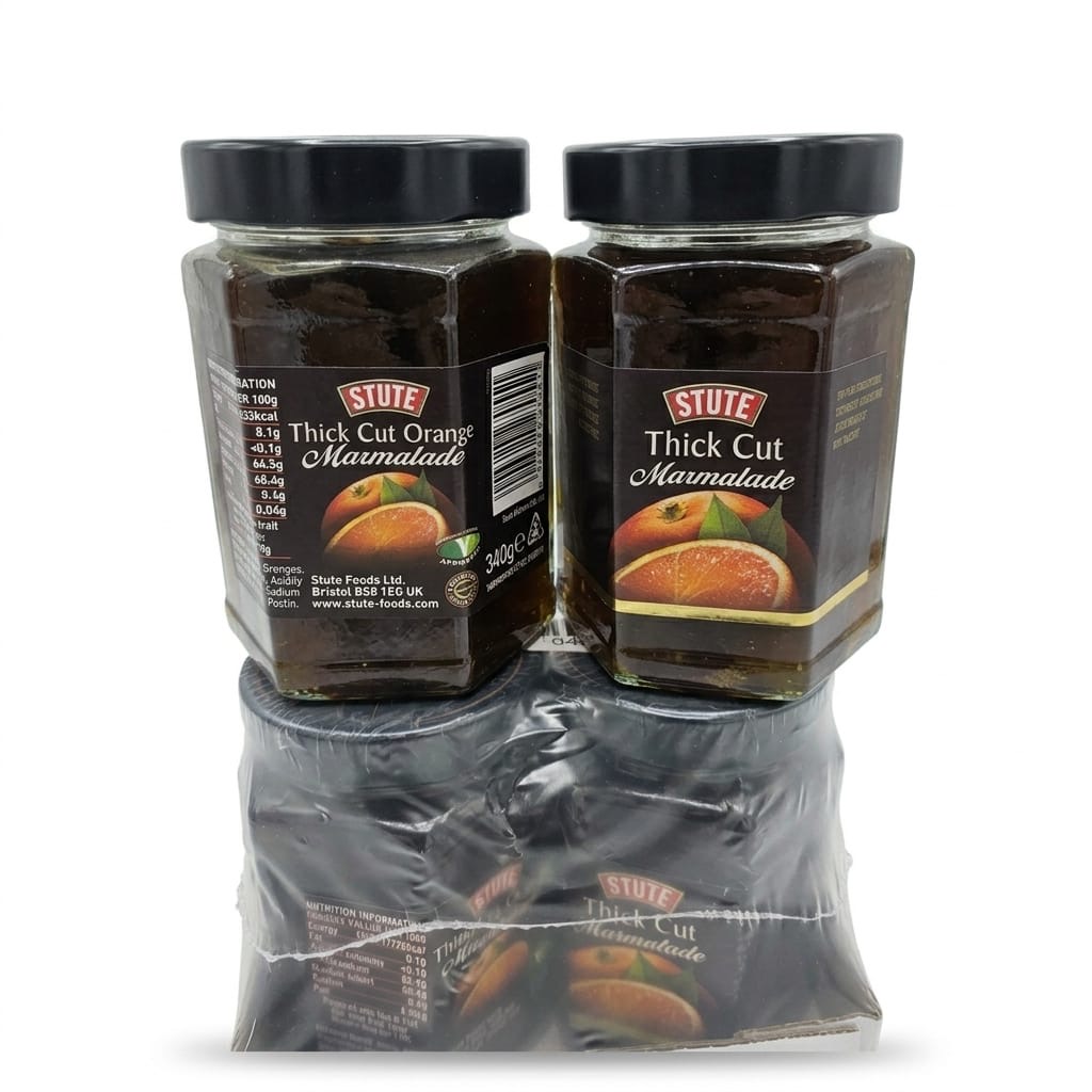 stute thick cut orange marmalade made with real citrus peel