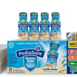 A 24-count case of PediaSure Grow & Gain with Immune Support Vanilla Shake bottles from Abbott
